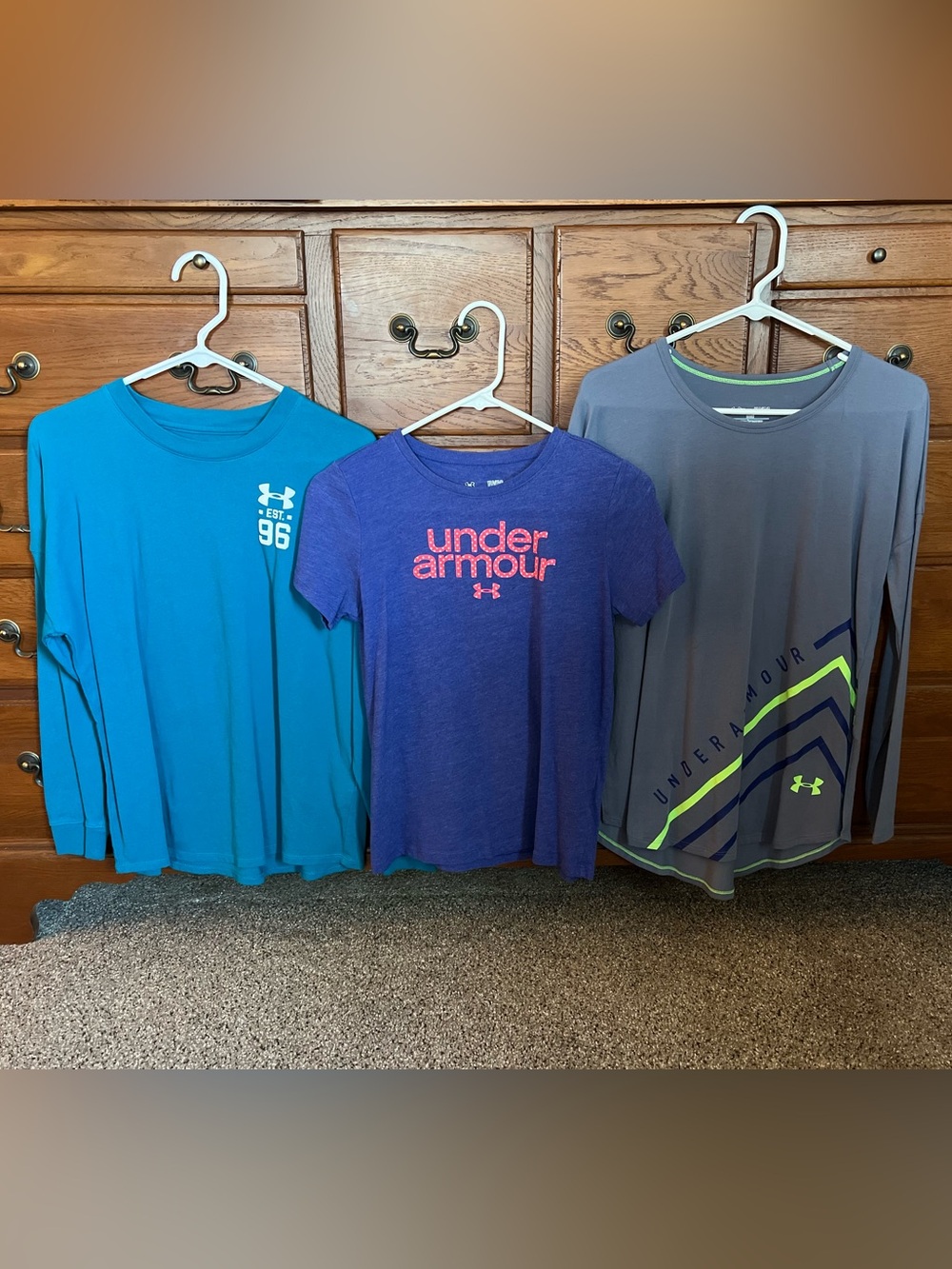 (3) Girls’ Under Armour Shirts